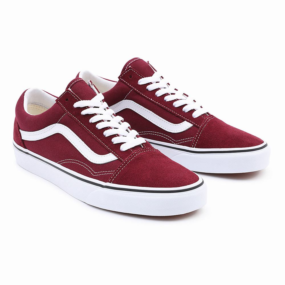 Women\'s Vans Old Skool Low Top Shoes Red | USA21079