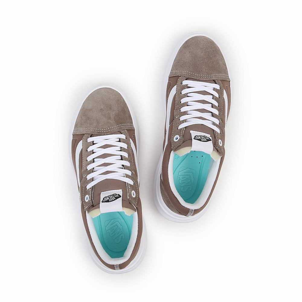 Women's Vans Old Skool Overt CC Sneakers Brown | USA92075