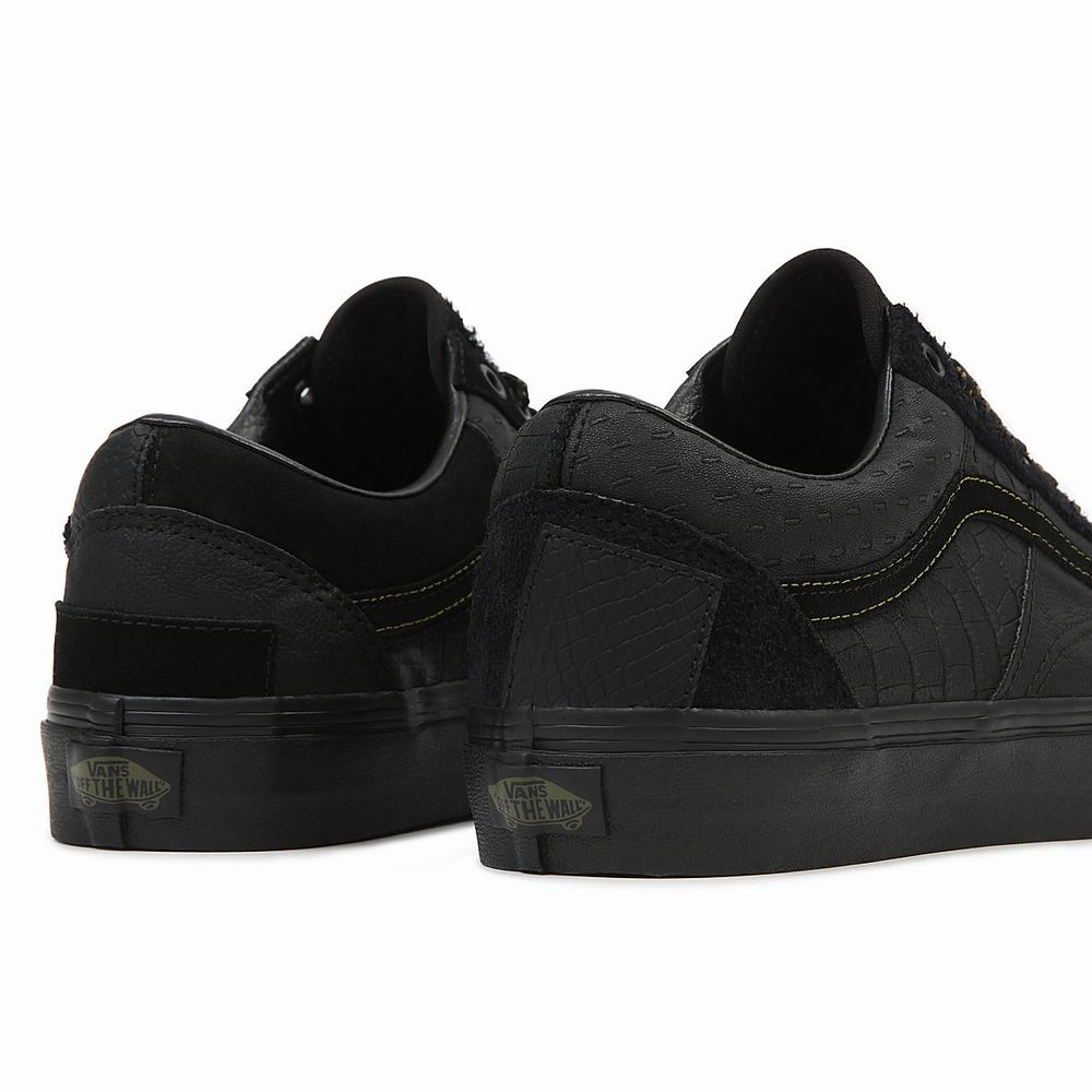 Women's Vans Old Skool Patchwork Sneakers Black | USA04157