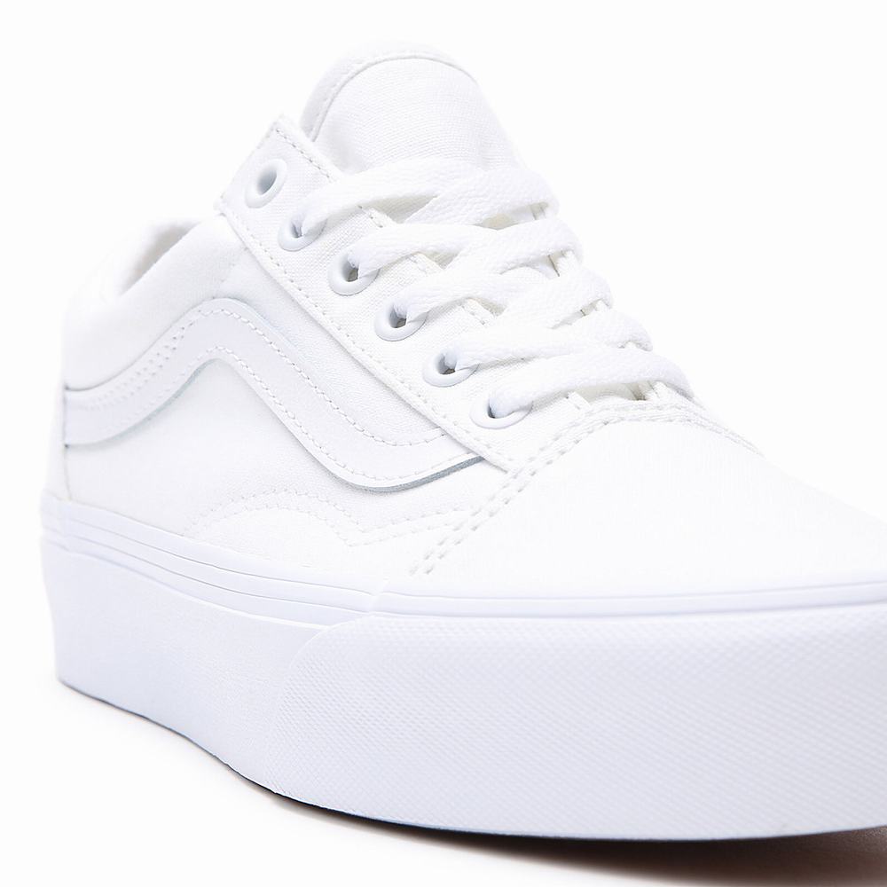 Women's Vans Old Skool Platform Platform Shoes White | USA97653