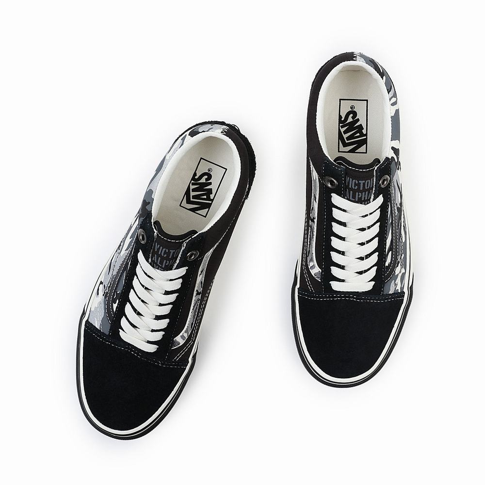 Women's Vans Old Skool Sneakers Black | USA61784