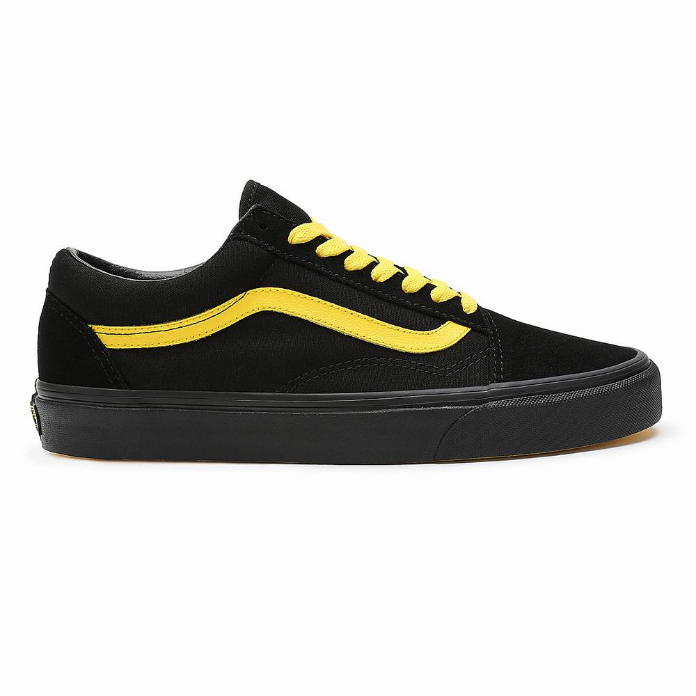 Women's Vans Old Skool Sneakers Black / Yellow | USA67102