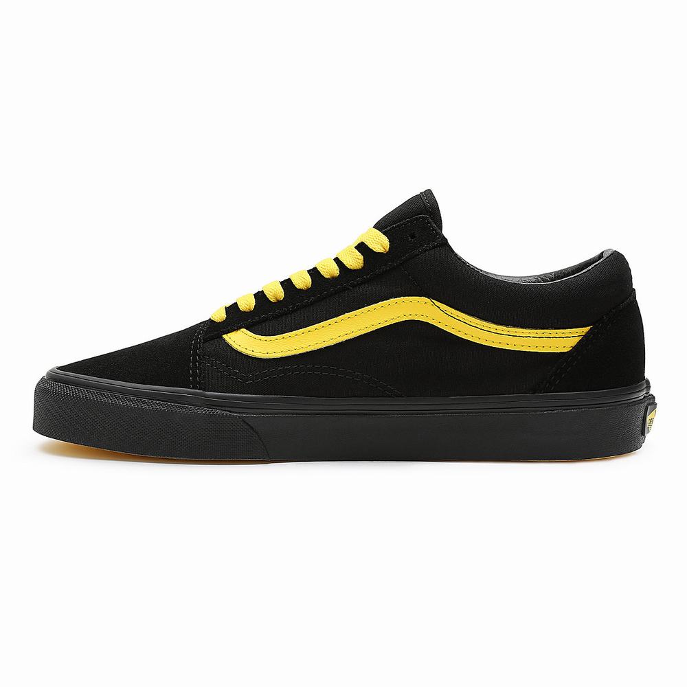 Women's Vans Old Skool Sneakers Black / Yellow | USA67102