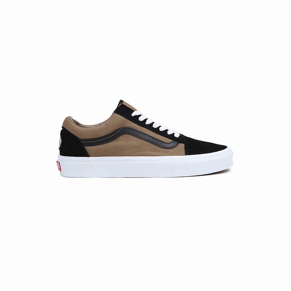 Women's Vans Old Skool Sneakers Black / Brown | USA84731