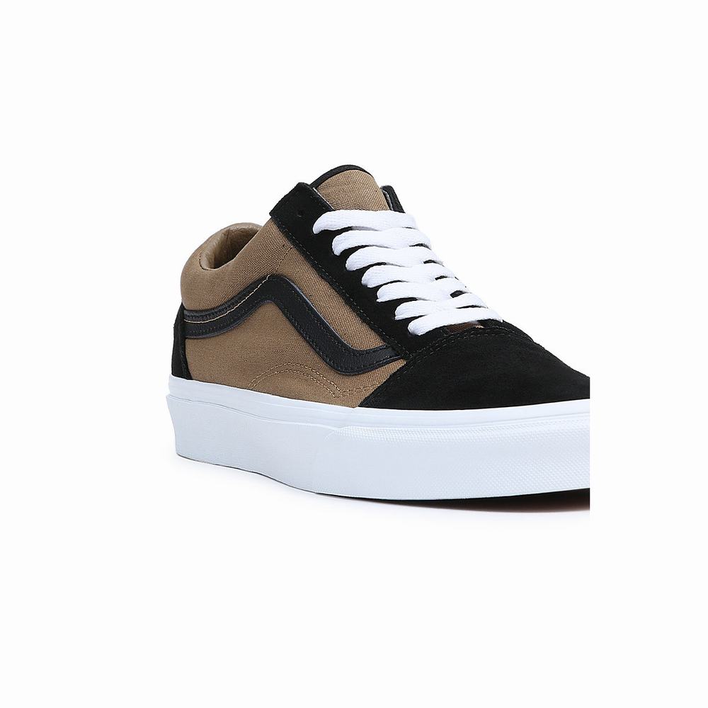 Women's Vans Old Skool Sneakers Black / Brown | USA84731