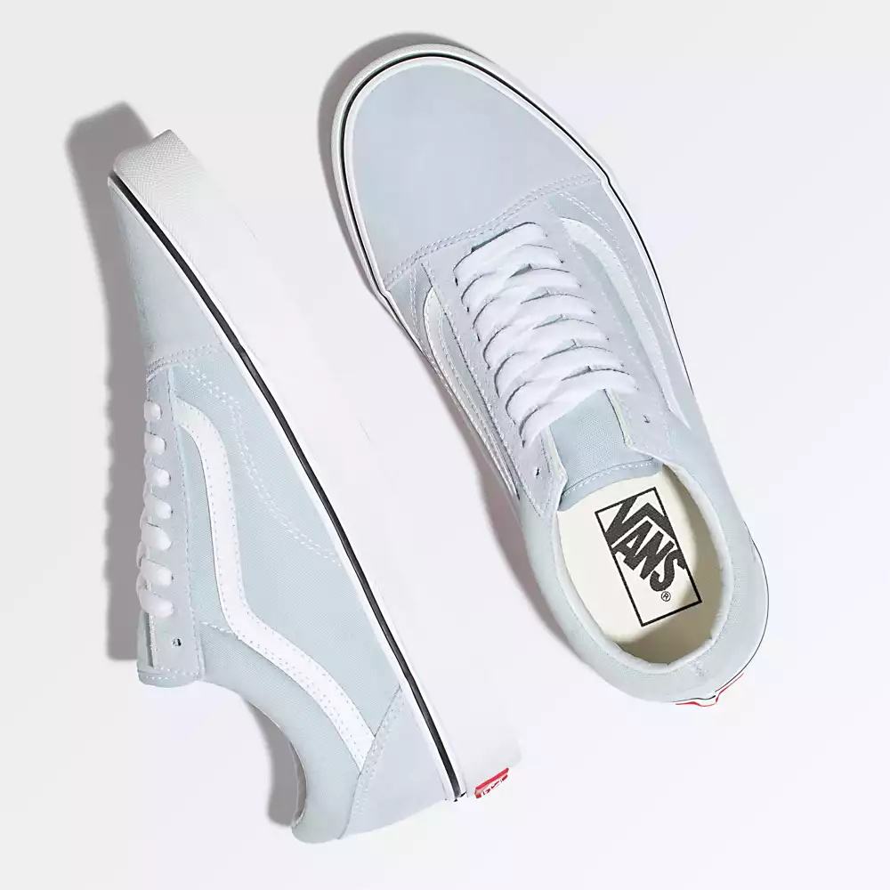 Women's Vans Old Skool Sneakers Blue / White | USA89125