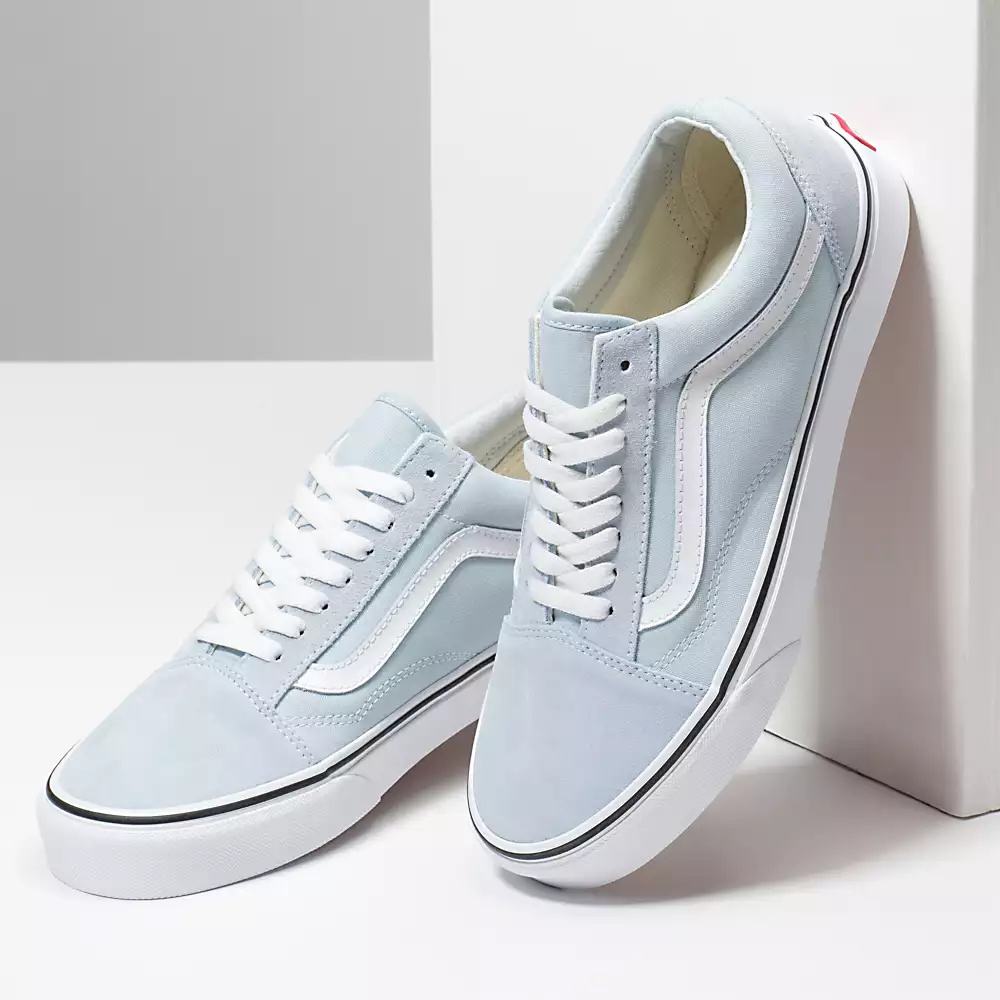 Women's Vans Old Skool Sneakers Blue / White | USA89125