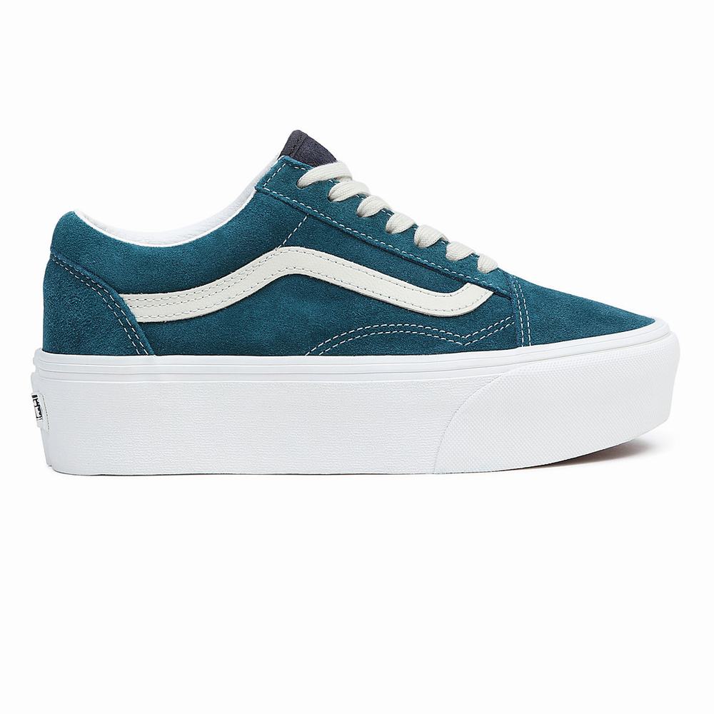 Women's Vans Old Skool Stackform Sneakers Blue | USA31756