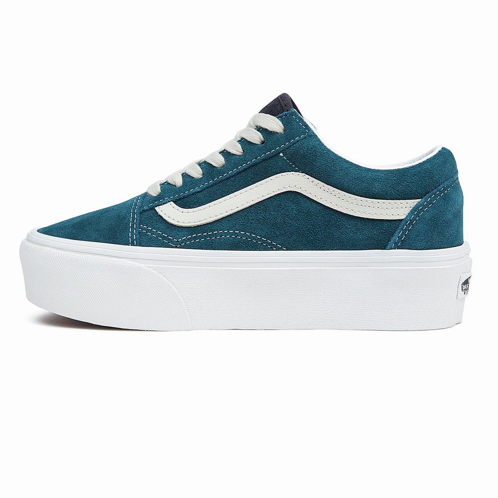 Women's Vans Old Skool Stackform Sneakers Blue | USA31756