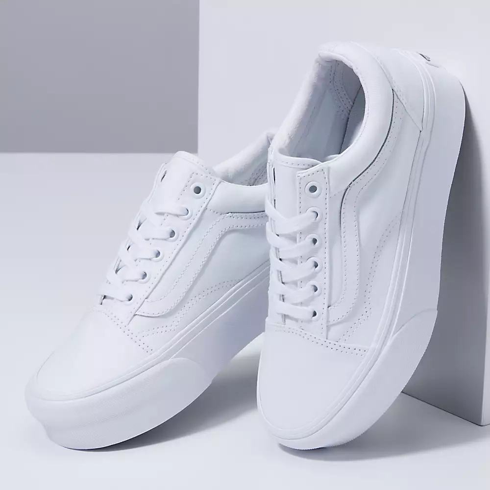 Women's Vans Old Skool Stackform Sneakers White | USA36170