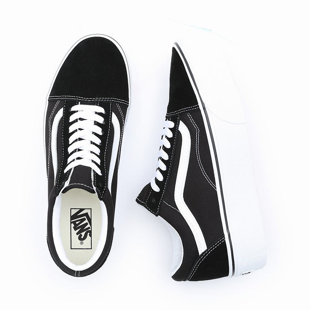 Women's Vans Old Skool Stackform Sneakers Black | USA64283