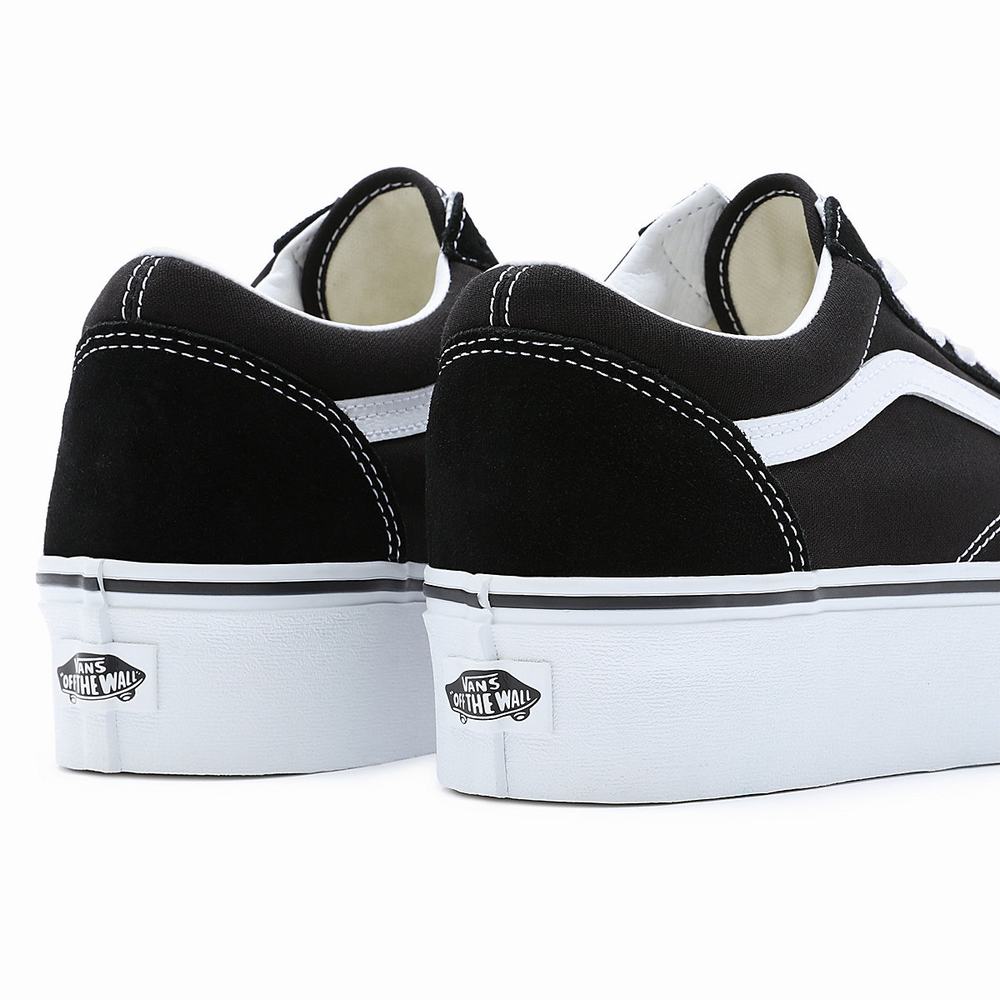 Women's Vans Old Skool Stackform Sneakers Black | USA64283