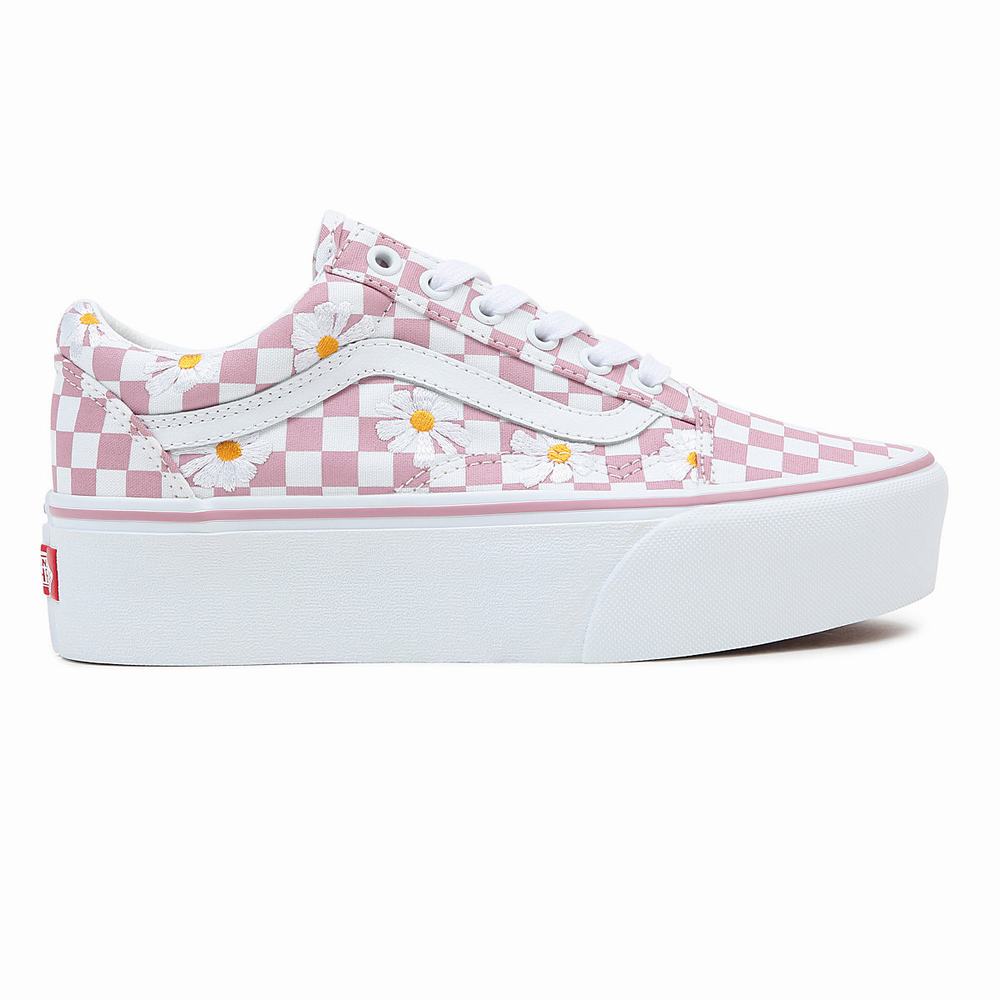 Women's Vans Old Skool Stackform Sneakers Pink | USA74680