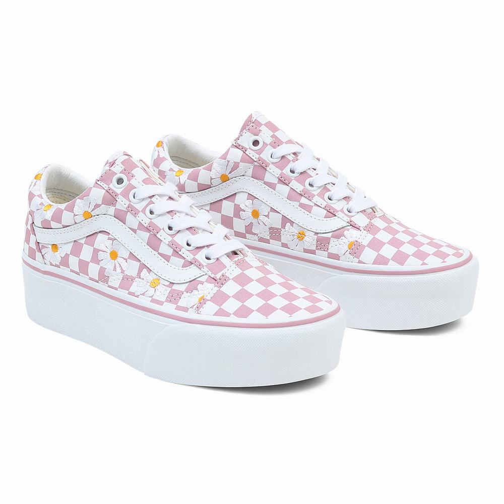 Women\'s Vans Old Skool Stackform Sneakers Pink | USA74680