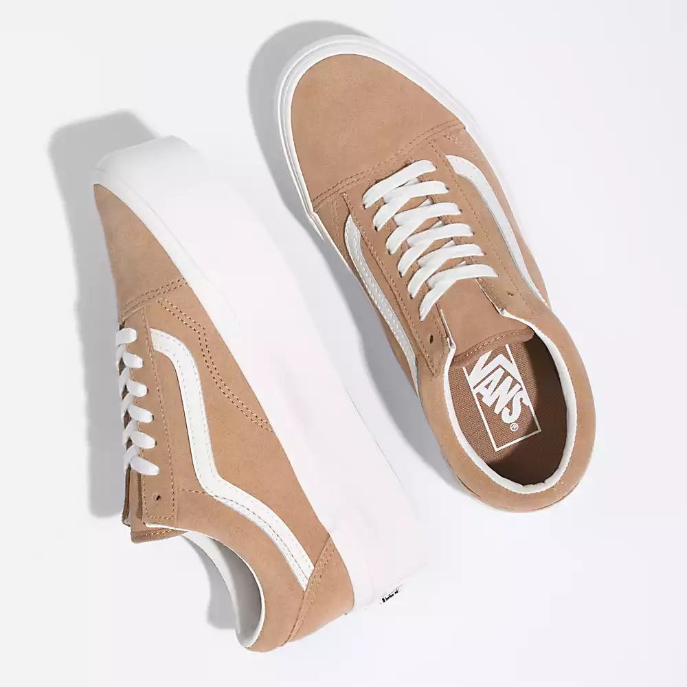 Women's Vans Old Skool Stackform Sneakers Brown / White | USA94813