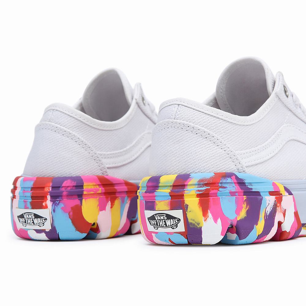 Women's Vans Old Skool Tapered Modular Sneakers Multicolor / White | USA25690