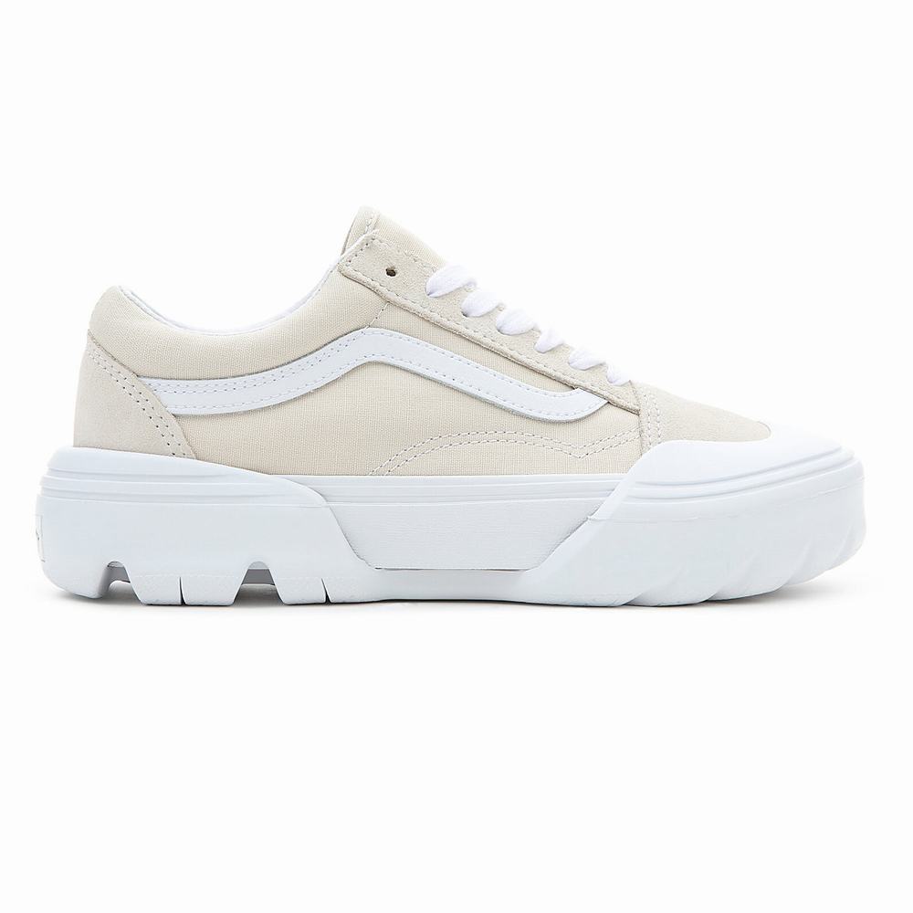 Women's Vans Old Skool Tapered Modular Sneakers White | USA58314