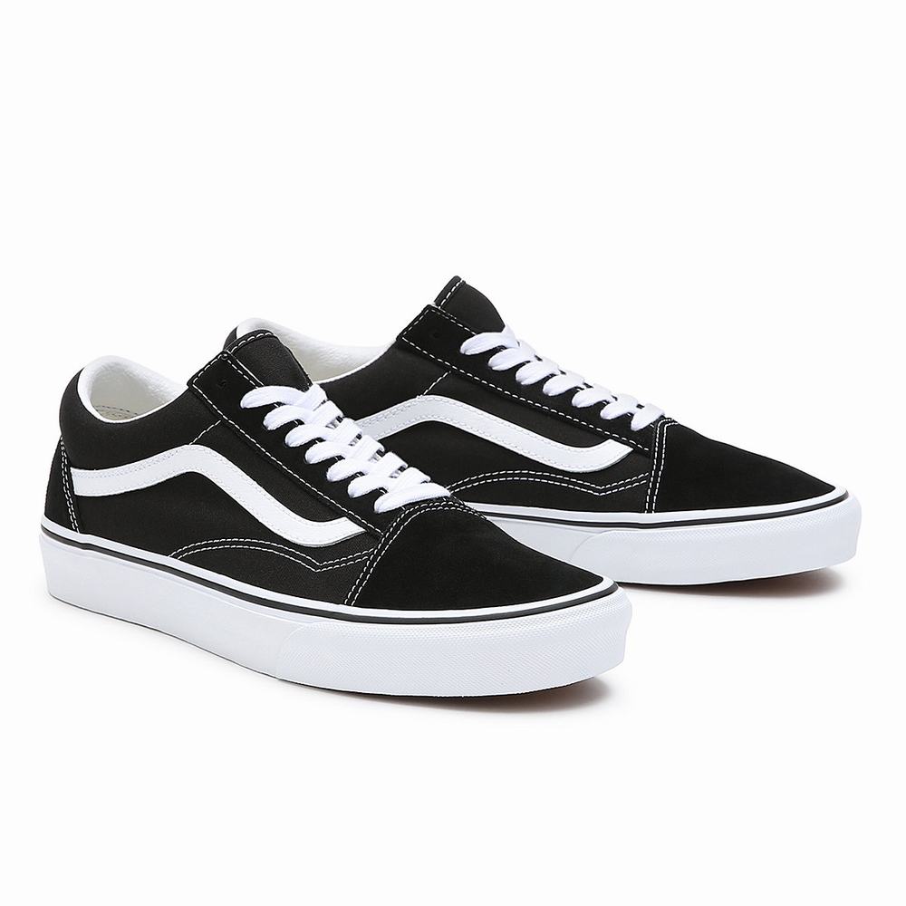 Women\'s Vans Old Skool Wide Fit Sneakers Black | USA74283