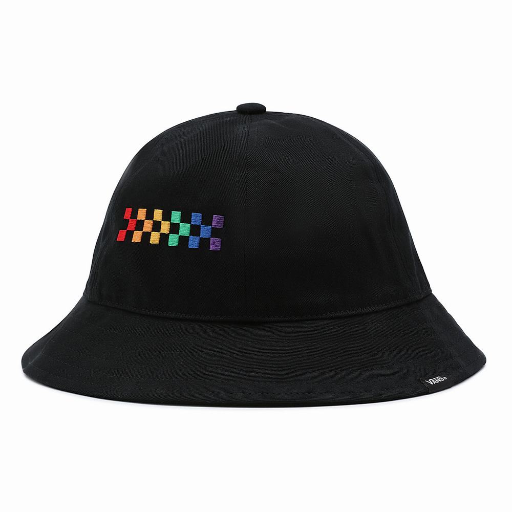 Women's Vans PRIDE Bucket Hats Black | USA43896