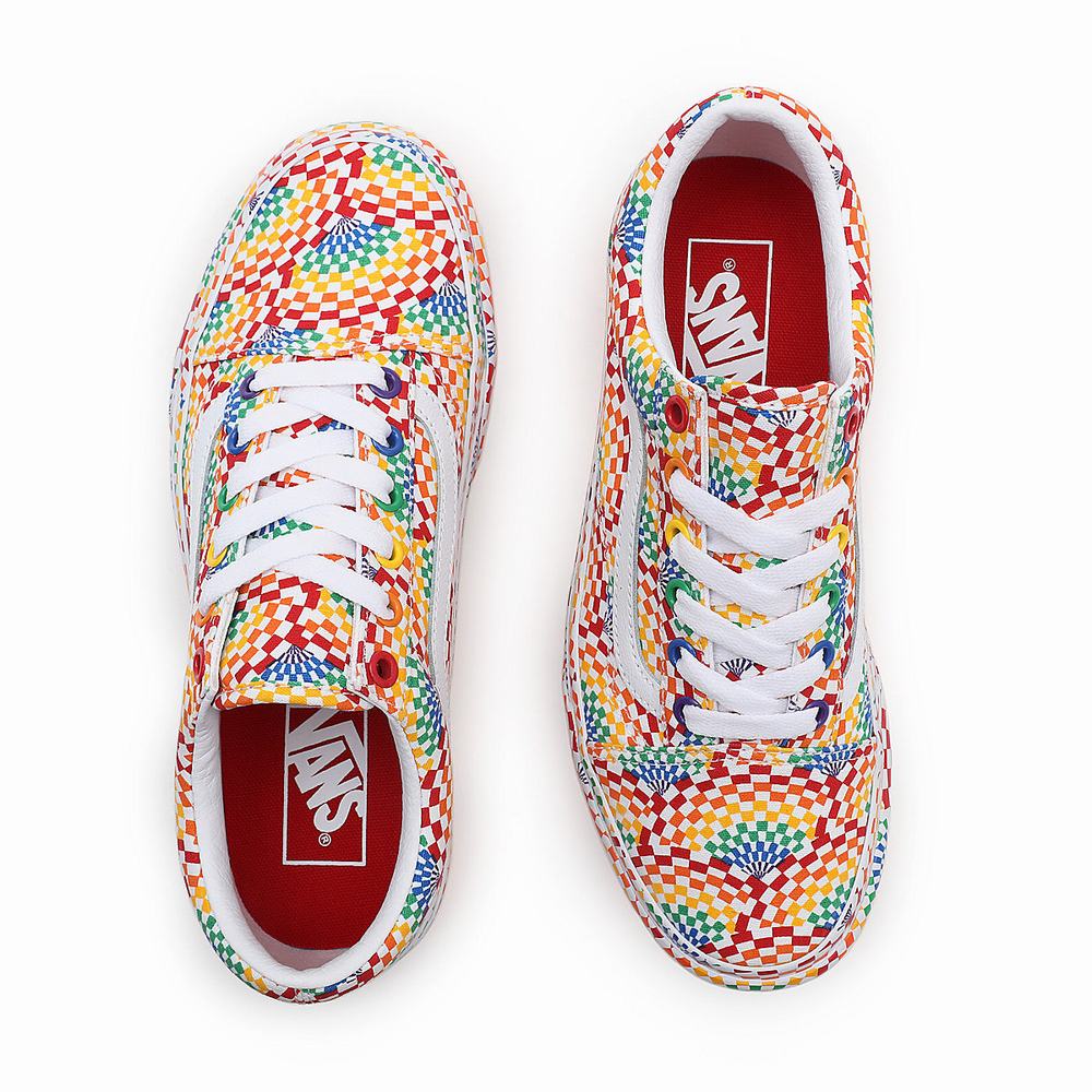 Women's Vans PRIDE Old Skool Platform Platform Shoes Multicolor | USA08139