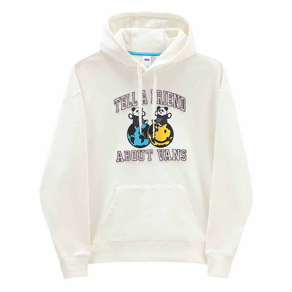 Women's Vans Panda Os Hoodie White | USA85297