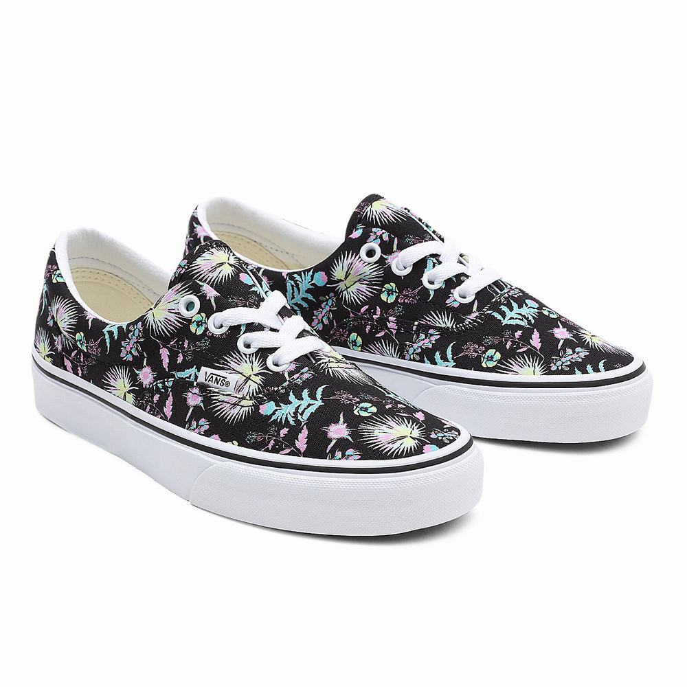 Women\'s Vans Paradise Floral Era Sneakers Black | USA04326