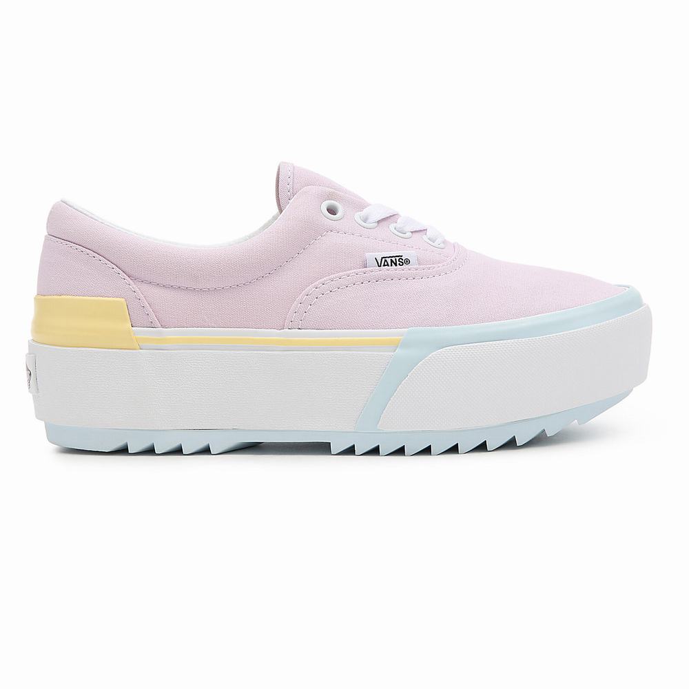 Women's Vans Pastel Era Stacked Sneakers Multicolor / Pink | USA82157