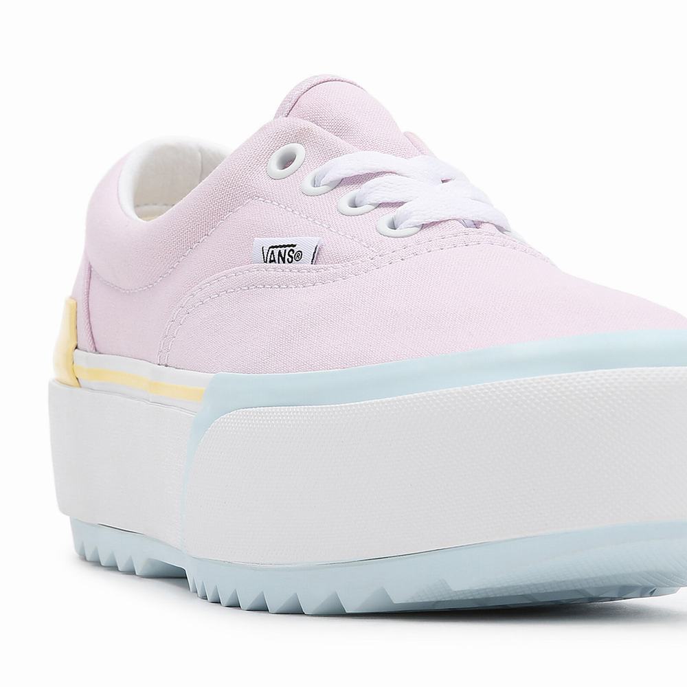 Women's Vans Pastel Era Stacked Sneakers Multicolor / Pink | USA82157