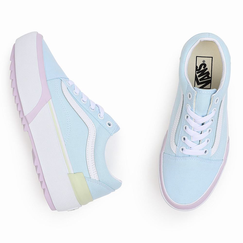 Women's Vans Pastel Old Skool Stacked Sneakers Multicolor / Pink | USA09184