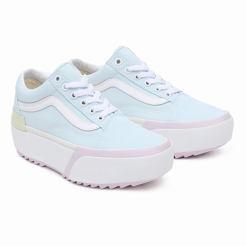 Women\'s Vans Pastel Old Skool Stacked Sneakers Multicolor / Pink | USA09184