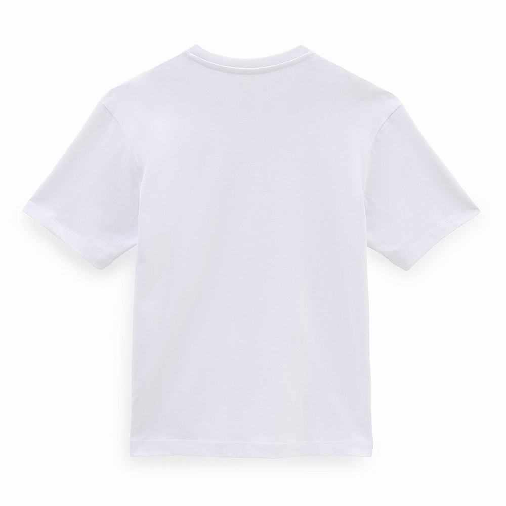 Women's Vans Patched up Pocket T Shirts White | USA08135