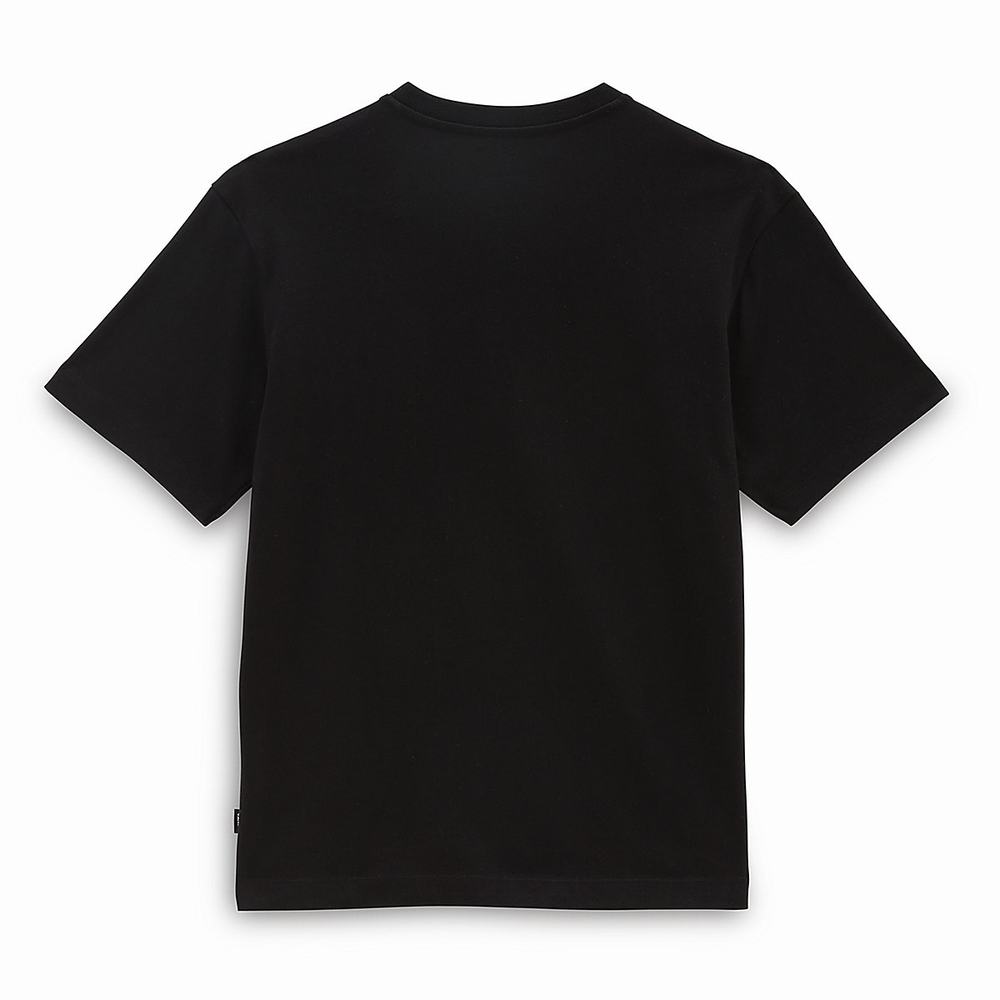 Women's Vans Patched up Pocket T Shirts Black | USA86321