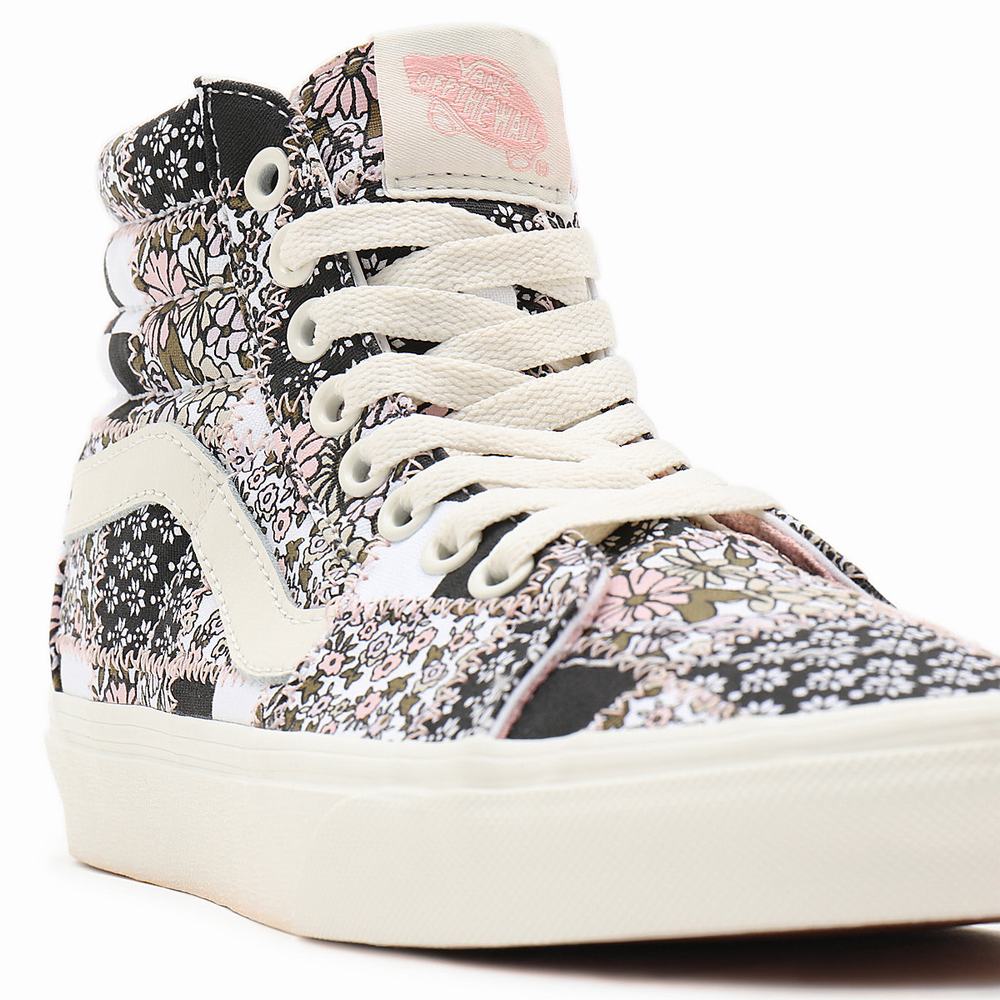 Women's Vans Patchwork Floral Sk8-Hi Sneakers Multicolor | USA08132