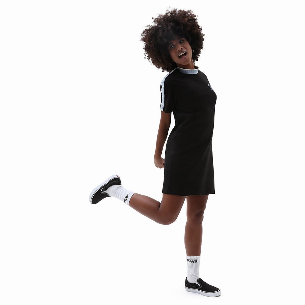 Women's Vans Peace Checkerboard Dress Black | USA87642