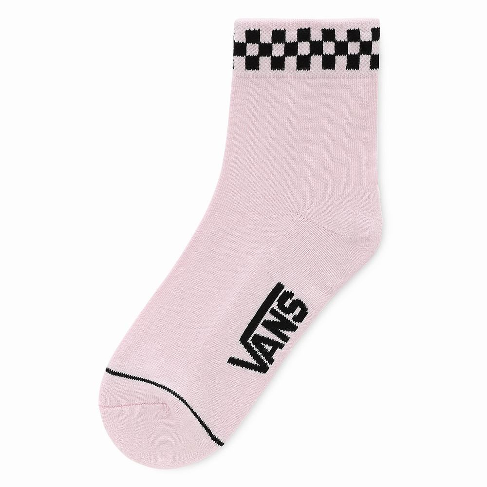 Women\'s Vans Peek-A-Check Crew 6.5-10 1Pk Socks Pink | USA86247