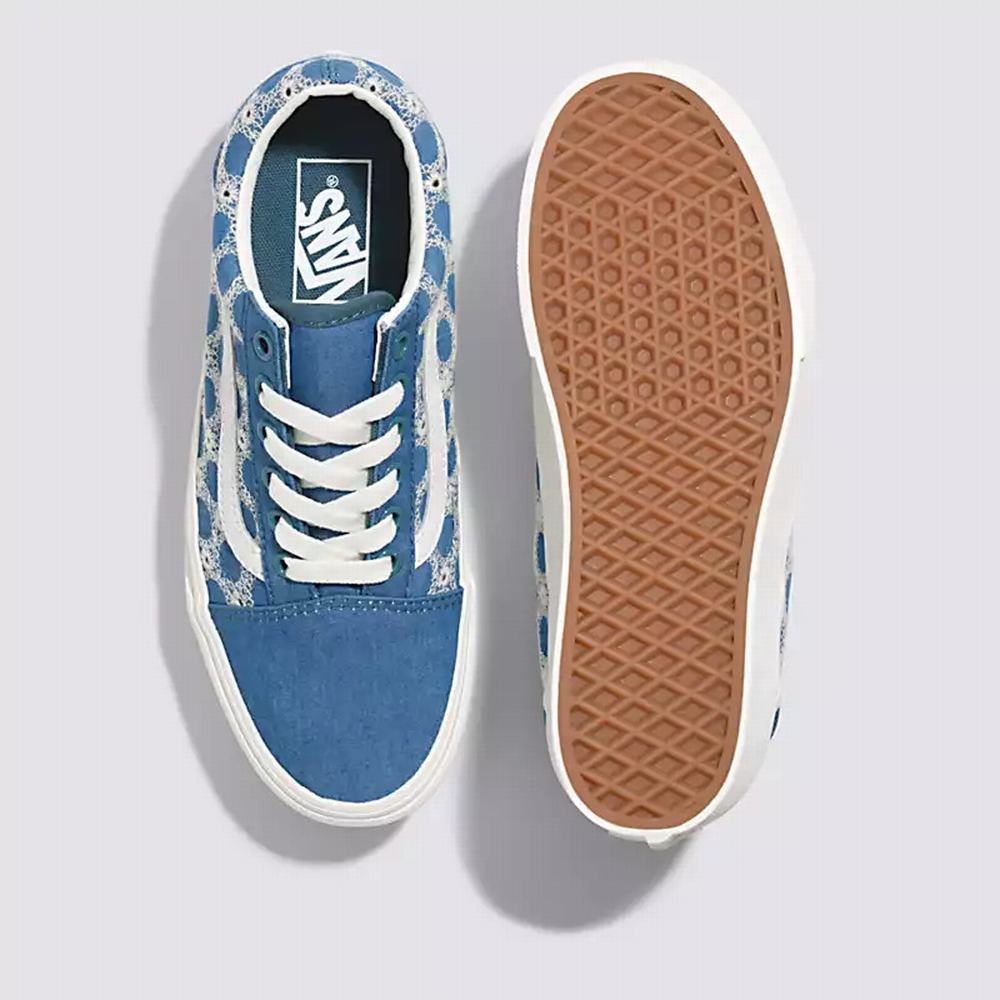 Women's Vans Pig Suede Sherpa Old Skool Stackform Sneakers Blue | USA56139