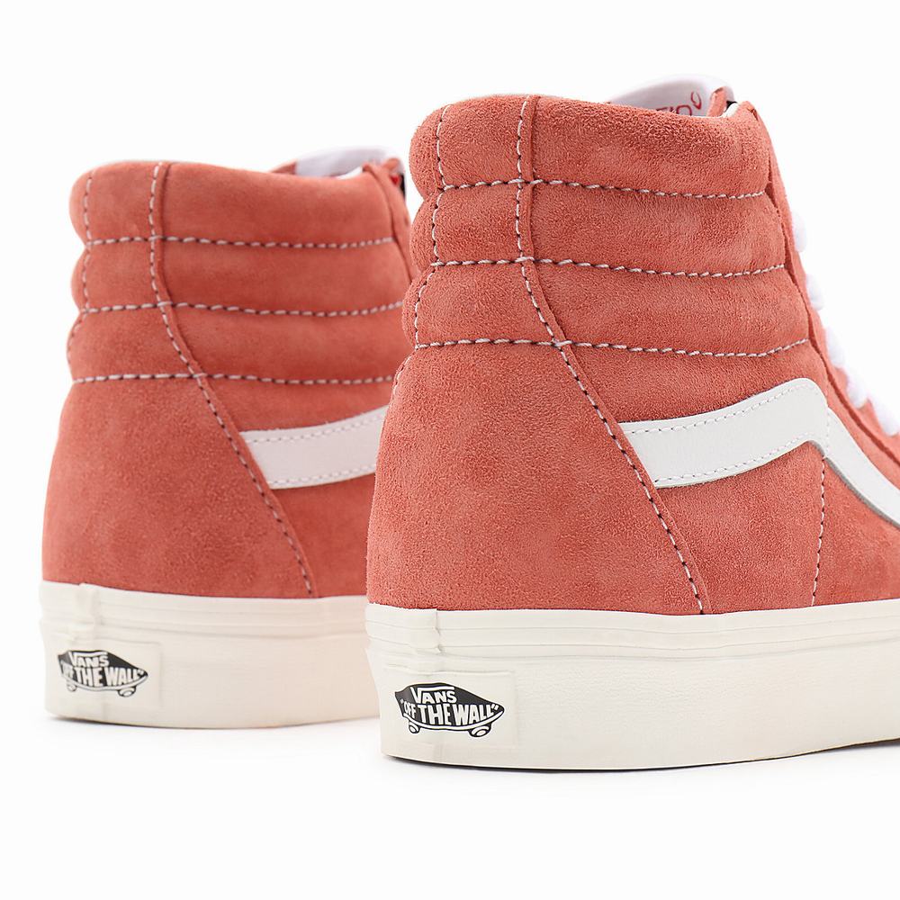 Women's Vans Pig Suede Sk8-Hi Sneakers Pink | USA21047