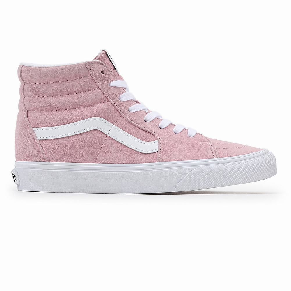 Women's Vans Pig Suede Sk8-Hi Sneakers Pink | USA93805