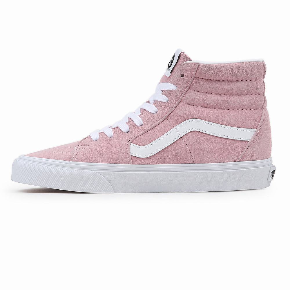 Women's Vans Pig Suede Sk8-Hi Sneakers Pink | USA93805