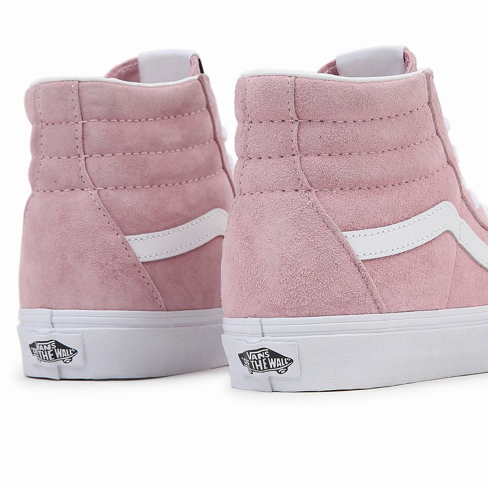 Women's Vans Pig Suede Sk8-Hi Sneakers Pink | USA93805