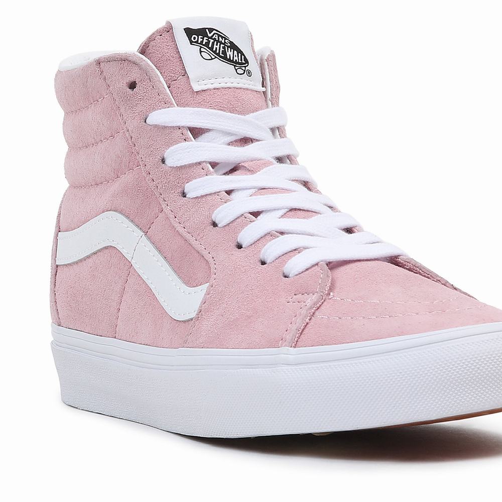 Women's Vans Pig Suede Sk8-Hi Sneakers Pink | USA93805