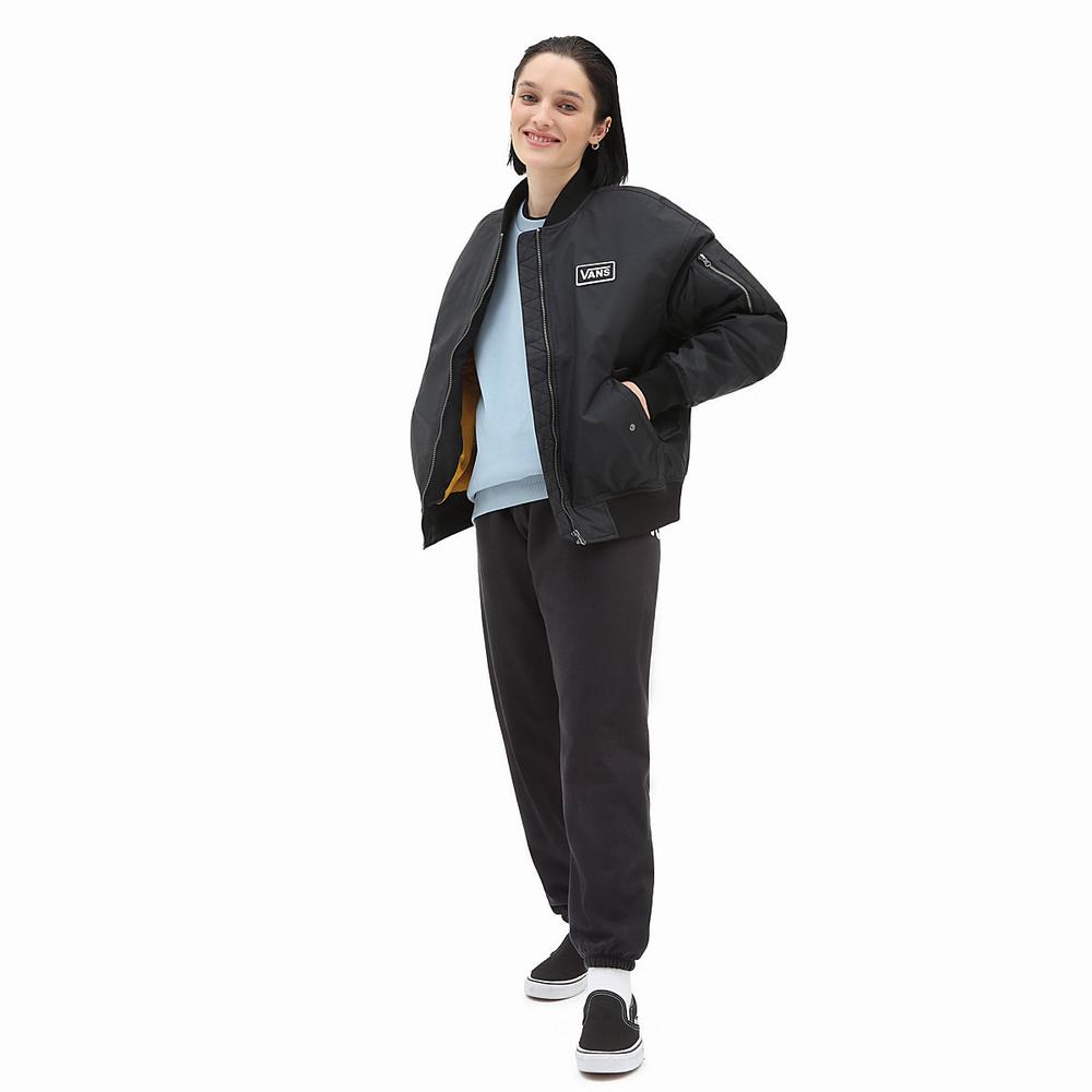 Women's Vans Pilot Crew Jackets Black | USA58706