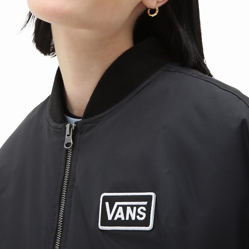 Women's Vans Pilot Crew Jackets Black | USA58706