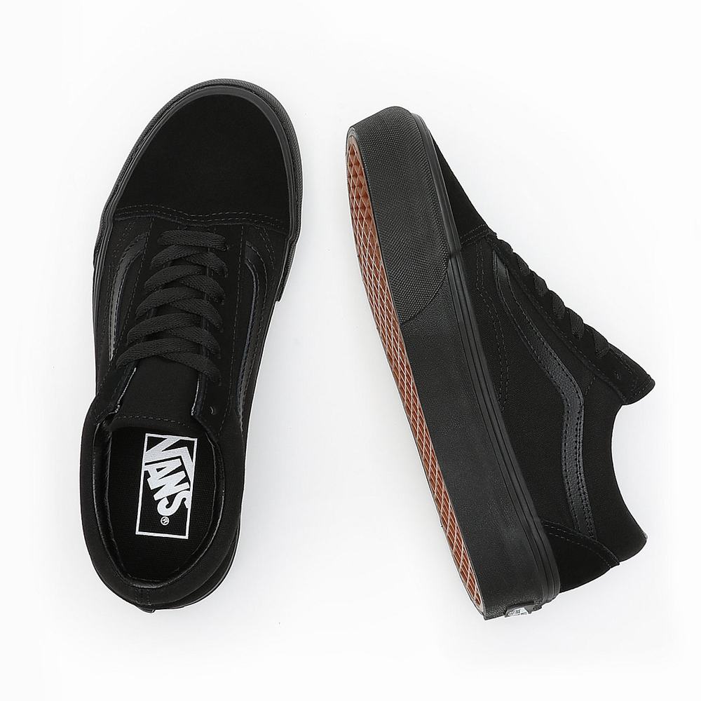 Women's Vans Platform Old Skool Platform Shoes Black | USA25418