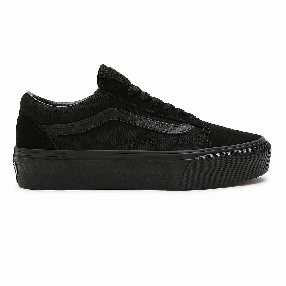 Women's Vans Platform Old Skool Platform Shoes Black | USA25418