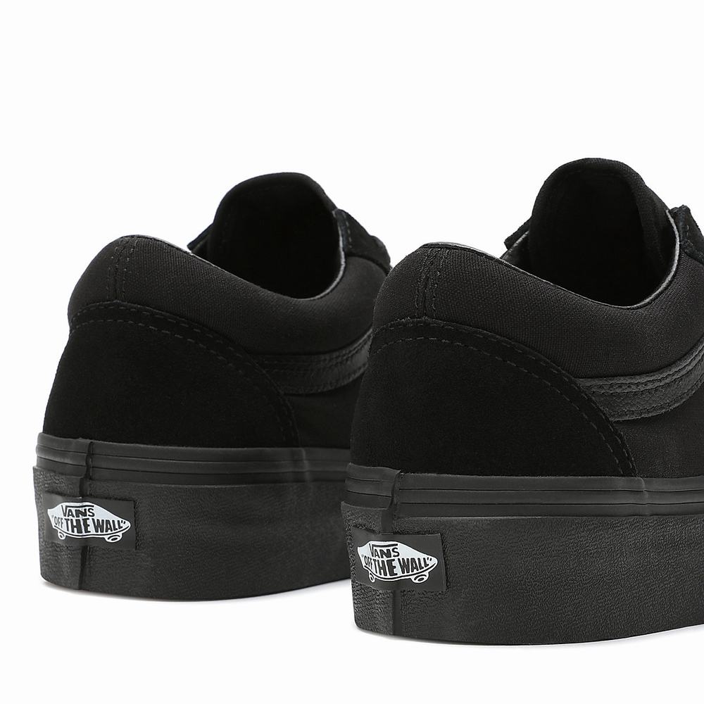 Women's Vans Platform Old Skool Platform Shoes Black | USA25418