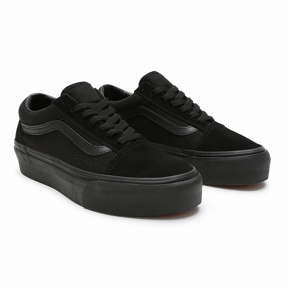 Women\'s Vans Platform Old Skool Platform Shoes Black | USA25418