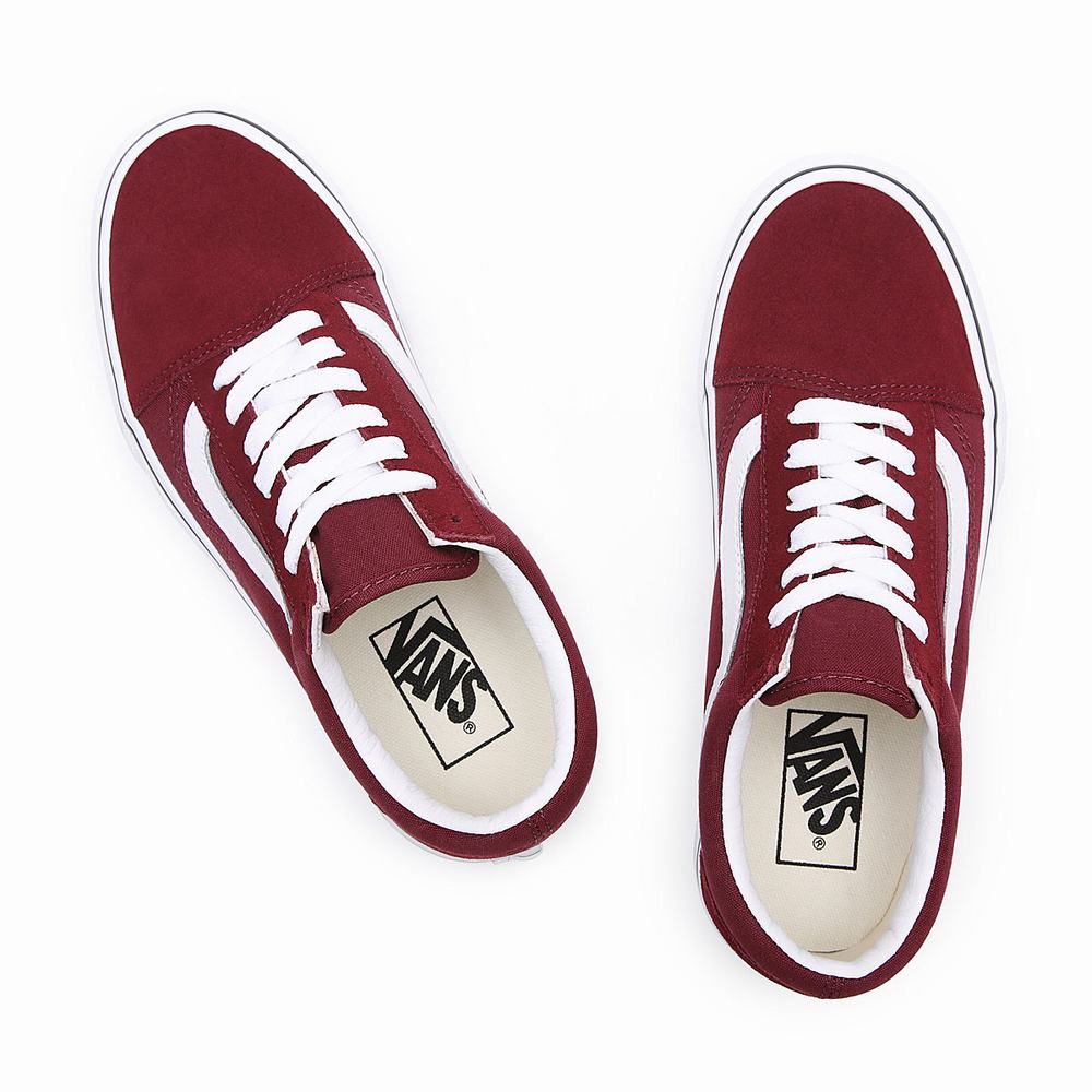 Women's Vans Platform Old Skool Platform Shoes Red | USA27158