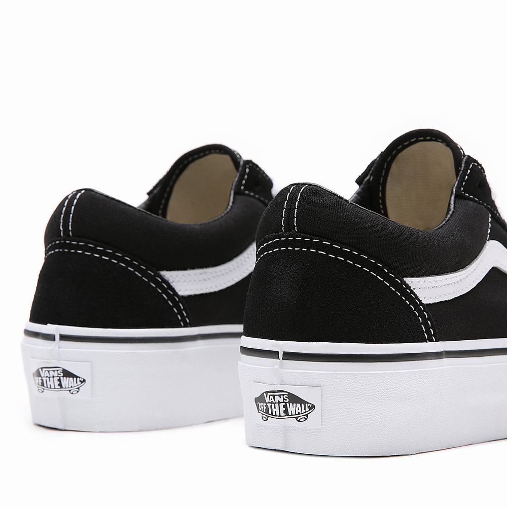 Women's Vans Platform Old Skool Platform Shoes Black | USA68059