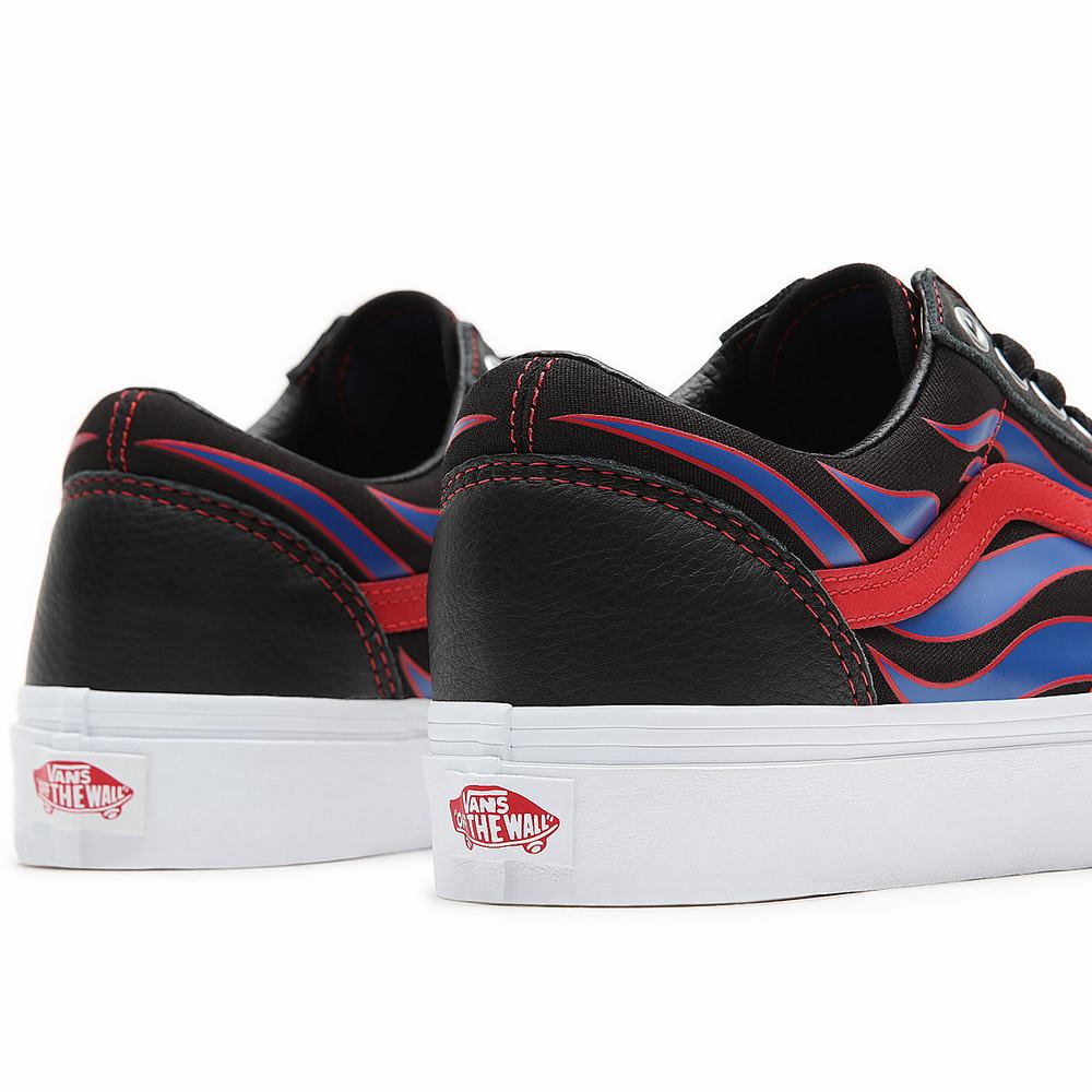 Women's Vans Racer Old Skool Sneakers Black | USA82549